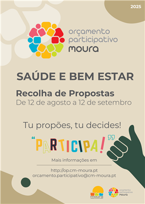 Orçamento Participativo do Município de Moura 2025 tem como tema “Saúde e Bem-Estar”