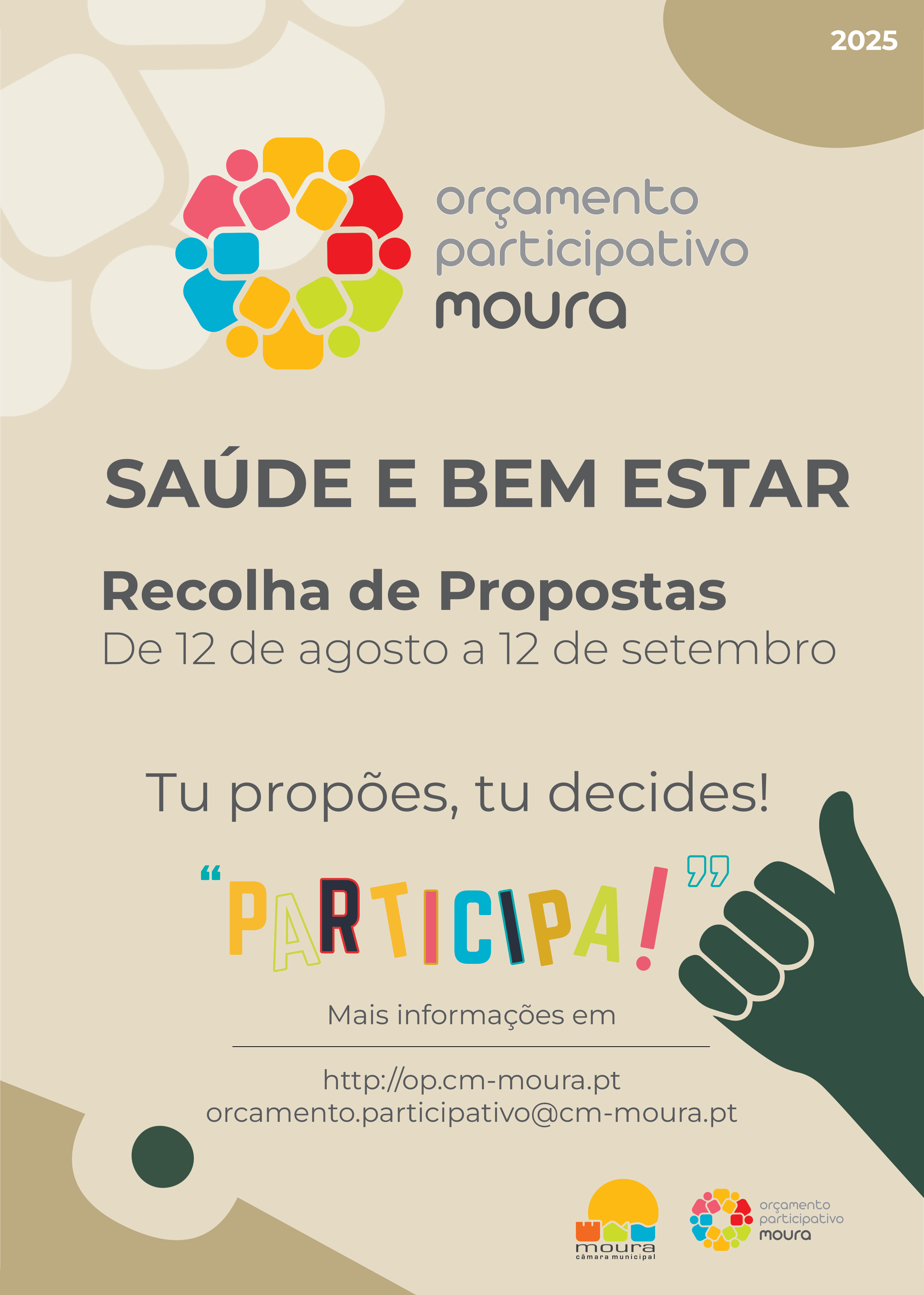 Orçamento Participativo do Município de Moura 2025 tem como tema “Saúde e Bem-Estar”